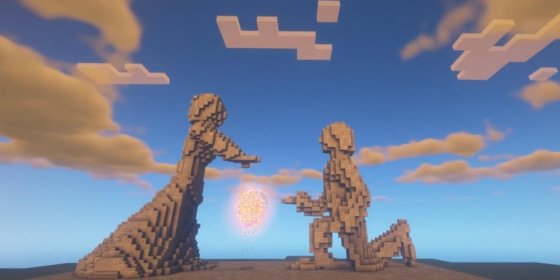 К Дню любви, семьи и верности активистка РДШ создала в игре Minecraft памятник семье